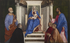 Image for Madonna and Child with Saints Peter and Mark and Three Venetian Procurators