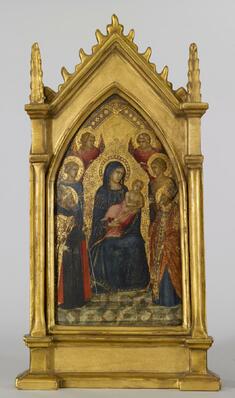 Image for Virgin and Child with Saints Augustine, Nicholas (?), Catherine (?), Lucy, and Angels