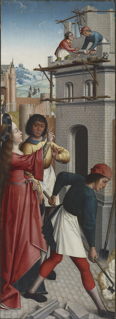 Image for St. Barbara Directing the Construction of a Third Window in Her Tower