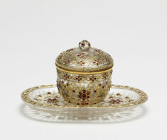 Image for Container and Tray with Floral Pattern