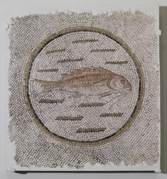Image for Floor Mosaic Fragment with Fish in a Roundel