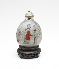 Image for Interior Painted Snuff Bottle with Figures in a Garden