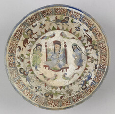 Image for Bowl with Enthroned Figure, Courtiers, and Harpies 
