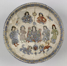 Image for Bowl with Enthroned Ruler, Courtiers, and Harpies  
