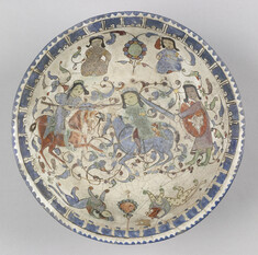 Image for Bowl with Fighting Horsemen, Armed Figures, and Sphinx