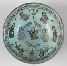 Image for Bowl with Prince, Courtiers, and Sphinxes