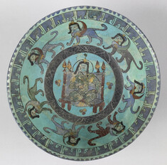 Image for Bowl with Enthroned Ruler Surrounded by Sphinxes