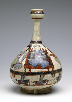 Image for Bottle with Enthroned Prince with Horsemen