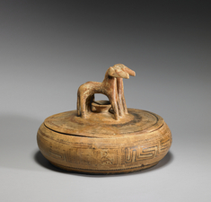 Image for Pyxis and Lid with Two Standing Horses