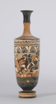 Image for Lekythos with Three Amazons and Herakles
