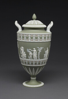 Image for Covered Vase with Women and Children at Worship