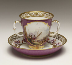 Image for Cup and Saucer with Shipping Scenes
