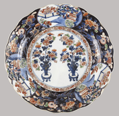 Image for Dish with Design of Two Flower Vases