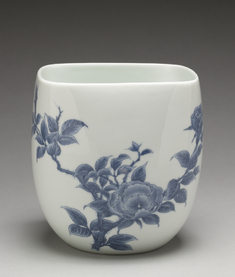 Image for Fresh Water Jar ("Mizusashi") with Branch of Roses
