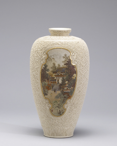 Image for Vase (kabin) with scenes of Kinkakuji and Nikko