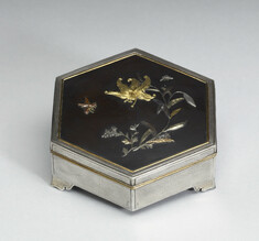 Image for Hexagonal Box with Tiger Lily and a Bee