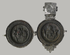 Image for Pendant (Panaghiarion) with the Hospitality of Abraham, the Virgin Orans, and the Crucifixion