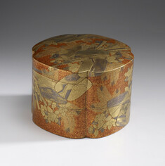 Image for Box for incense game /ko-ju-bako; Folded sheets of ornamental paper/floral