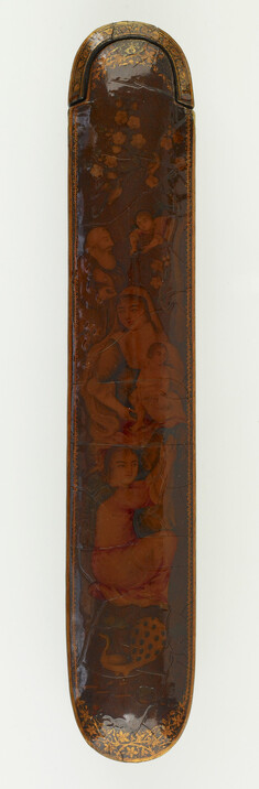 Image for Lid of Pen Box with Mary and Joseph with Infant Jesus