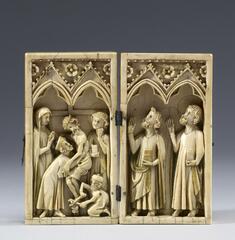Image for Diptych with the Deposition and 2 Apostles