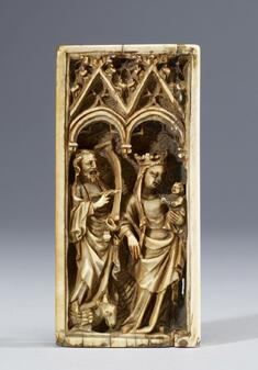 Image for Part of l. leaf of a diptych; VIRGIN WITH A SAINT