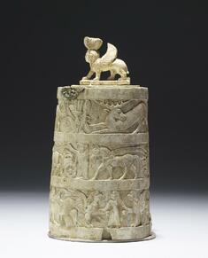 Image for Pyxis and Lid with Sphinx-Shaped Handle