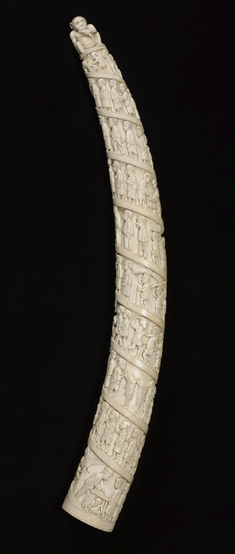 Image for Elephant Tusk with Scenes of African life