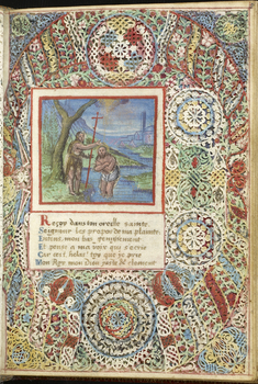 Image for Leaf from Lace Book of Marie de' Medici: John the Baptist Baptizing Christ