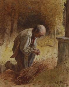 Image for Woodcutter Kneeling before a Forest Shrine
