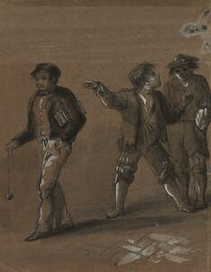 Image for Boy with Yo-Yo Passing Two Other Boys