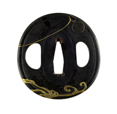 Image for Tsuba with Gold Waves