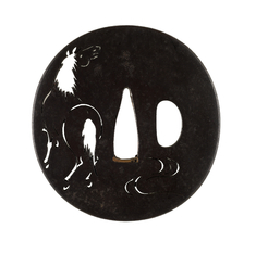 Image for Tsuba with a Horse in Negative Silhouette