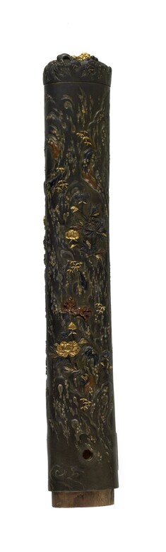 Image for Tsuka with Waterfall and Chinese-style Lions