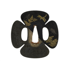 Image for Tsuba with Autumn Flowers and Insects