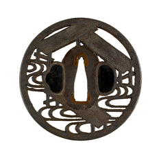 Image for Tsuba with the Eight-plank Bridge (Yatsuhashi) from the "Tales of Ise"