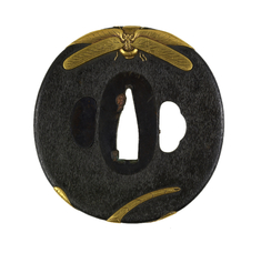 Image for Tsuba with Two Dragonflies