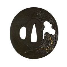 Image for Tsuba with Taikobo (Ch. Tai Gongwong) Fishing without Bait