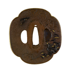Image for Tsuba with Geese and Autumn Reeds