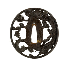 Image for Tsuba with a Dragon Holding a Pearl