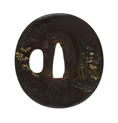 Image for Tsuba with the Chinese General Komei Changing the Direction of the Wind