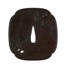 Image for Tsuba with a Snake and a Monkey on a Pine Branch