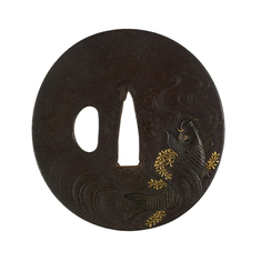 Image for Tsuba with Carp and Water Milfoil
