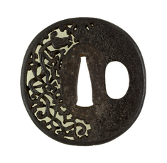 Image for Tsuba with Openwork Scroll and Dragon
