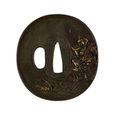 Image for Tsuba with Chôun Rescuing Gentoku's Infant