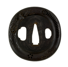 Image for Tsuba with Fly and Spiders