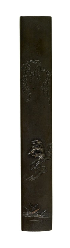 Image for Kozuka with Two Herons on a Willow