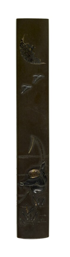 Image for Kozuka with a Man Fishing under the Moon
