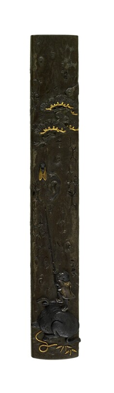 Image for Kozuka with Boy Standing on an Ox Trying to Catch a Cicada