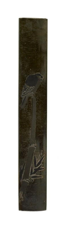 Image for Kozuka with a Parrot Perched on Bamboo