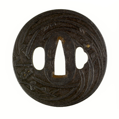 Image for Tsuba with Blossoming Plum and Narcissus